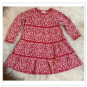 Hanna Andersson Sweater Dress Animal Print Red 5